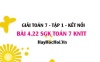 Bài 4.22 SGK Toán 7 tập 1 Kết nối tri thức